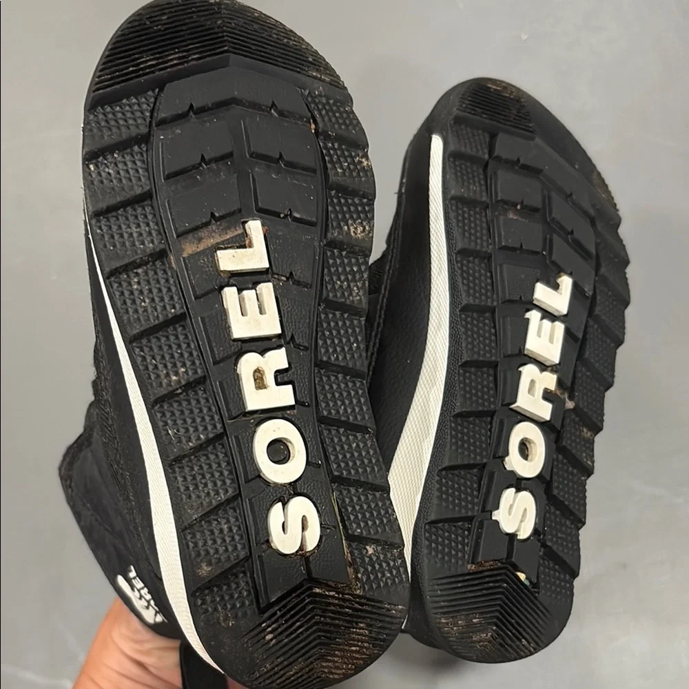 Boys Sorel Boots Winter Black Warm
